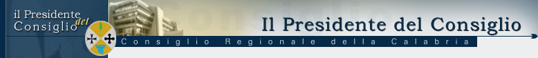 Il Presidente del Consiglio Regionale della Calabria