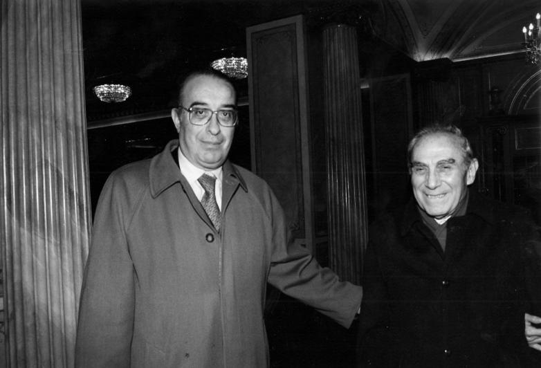 Franco Abruzzo assieme a Gaetano Afeltra, direttore de ''Il Giorno''