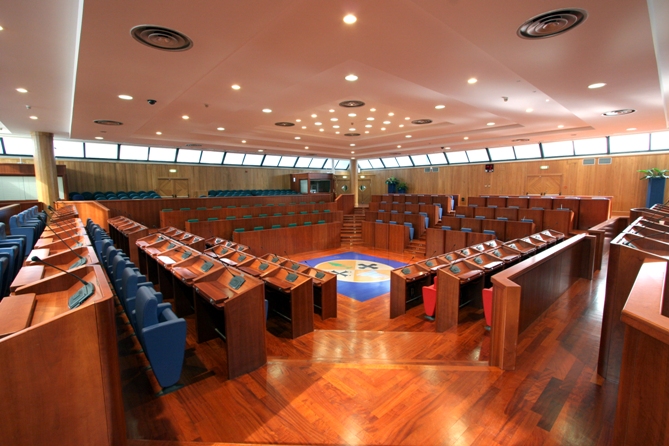 L'Aula dell'Assemblea legislativa 