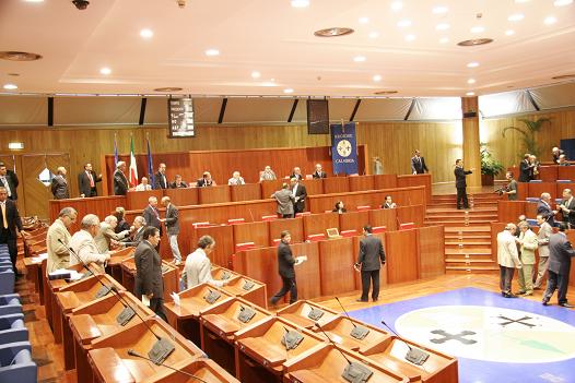 L'Assemblea di Palazzo Campanella nel corso di una votazione in Aula