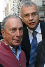 Il presidente del Consiglio regionale Talarico con il Sindaco di New York Michael Bloomberg 