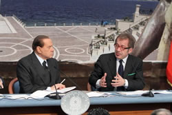 Una immagine della riunione del Governo a Reggio Calabria