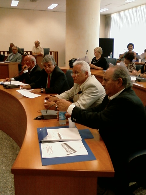 Un gruppo di ''consultori'' nel corso della riunione congiunta con la Conferenza dei capigruppo