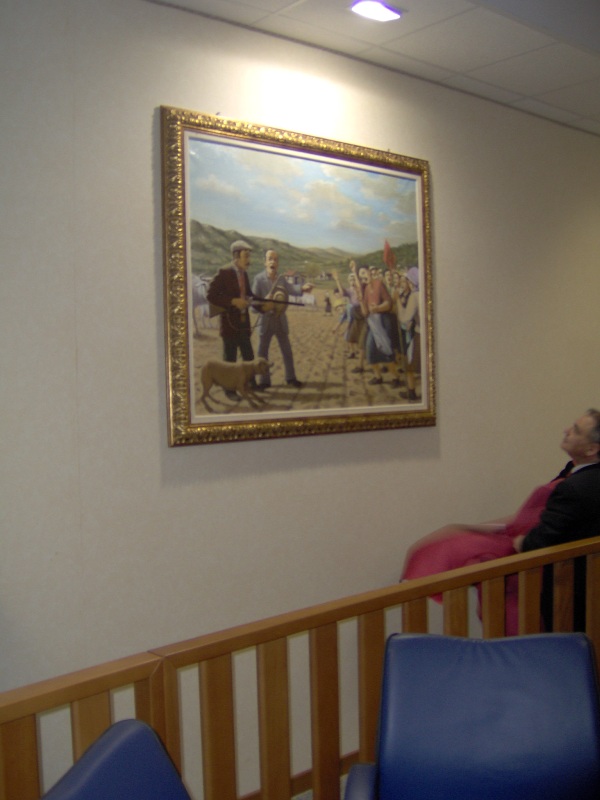 Il Presidente del Consiglio Giuseppe Bova scopre il dipinto dedicato alla Levato