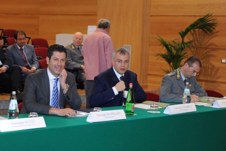 Il Presidente della Giunta Scopelliti e quello del Consiglio Talarico alla riunione di Lamezia Terme 