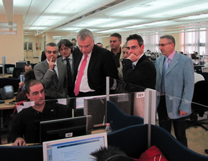 il Presidente del Consiglio Talarico in visita alla sede di TeleContact di Catanzaro