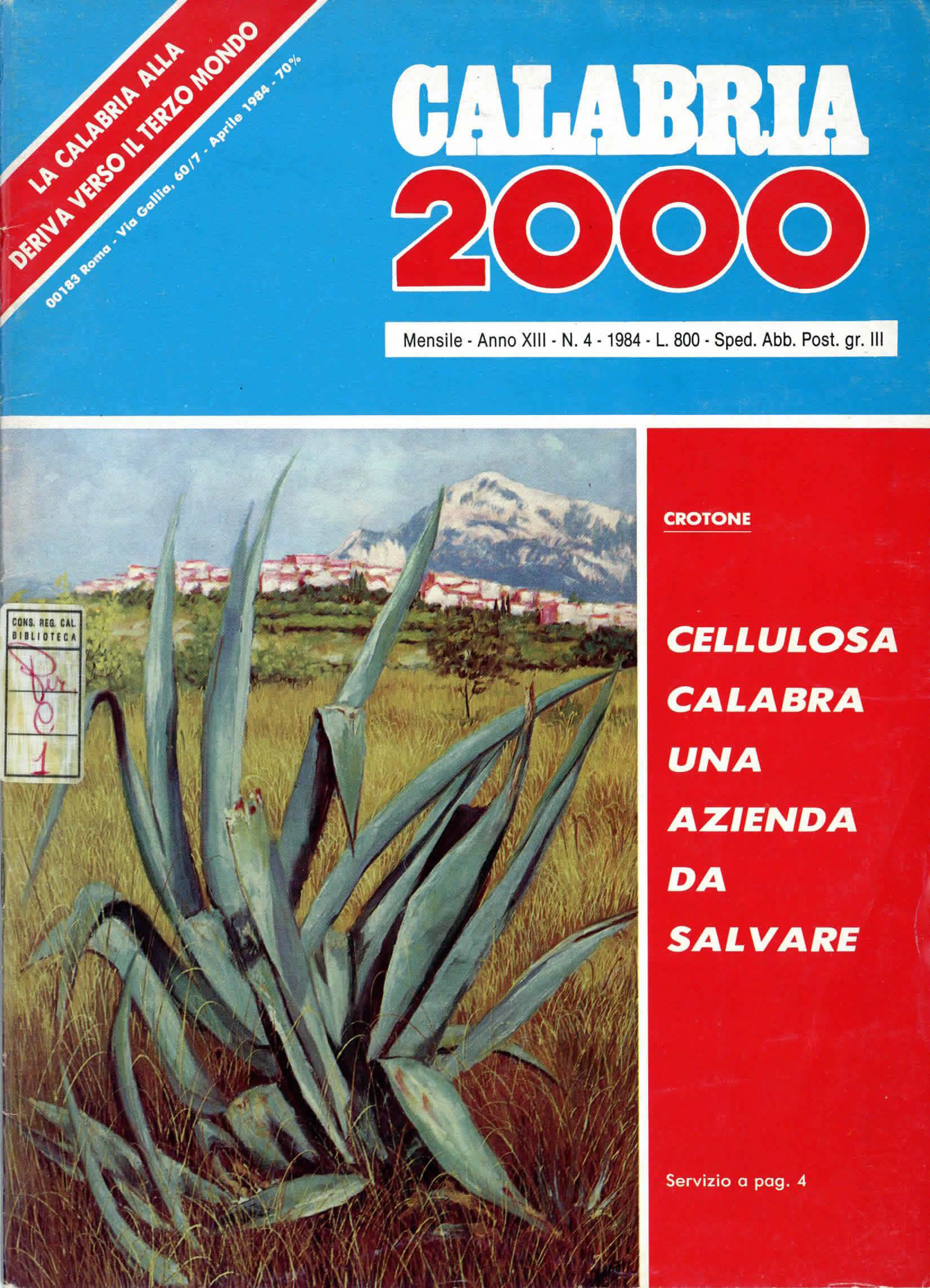 Indici Rivista Calabria 2000