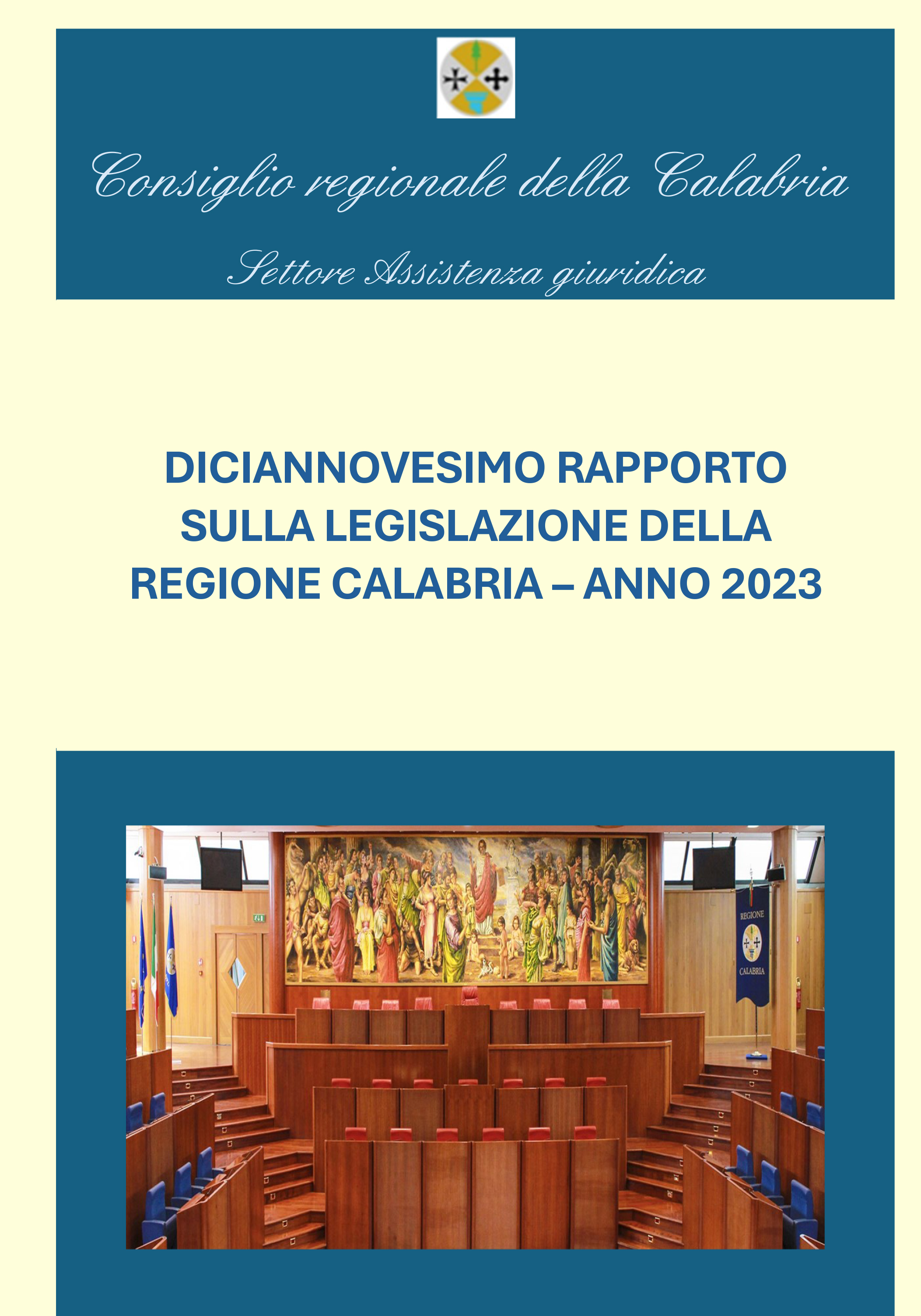 Diciannovesimo rapporto sulla legislazione della regione Calabria anno 2023
