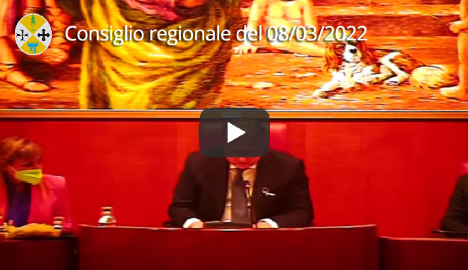Consiglio regionale del 08/03/2022