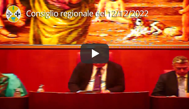 Seduta del Consiglio regionale del 12/12/2022