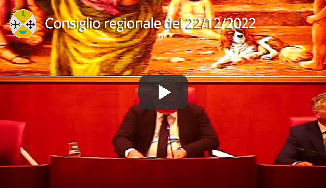Seduta del Consiglio regionale del 22/12/2022