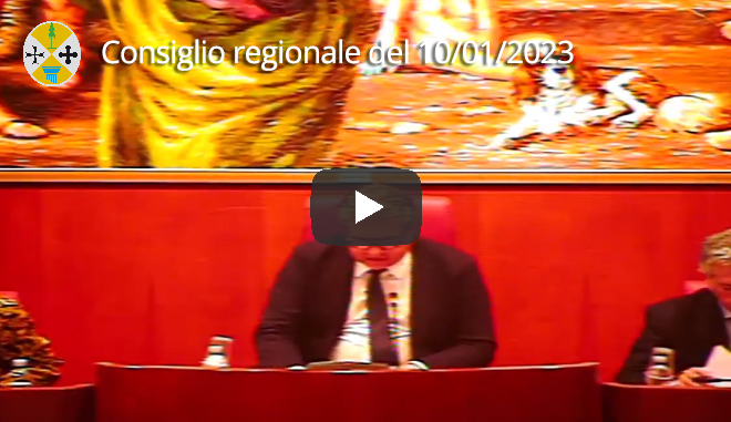 Seduta del Consiglio regionale del 10/01/2023