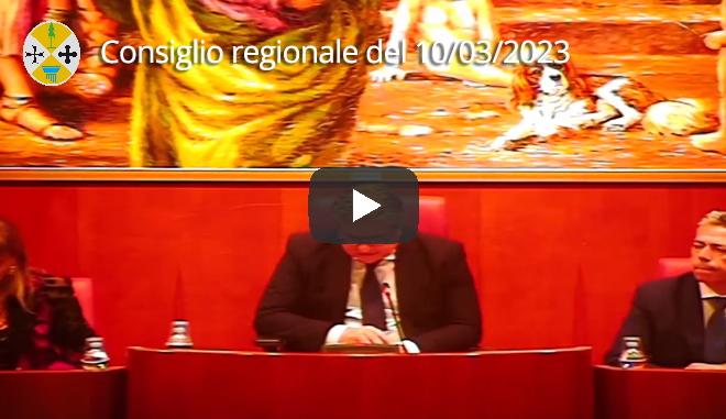 Seduta del Consiglio regionale del 10/03/2023