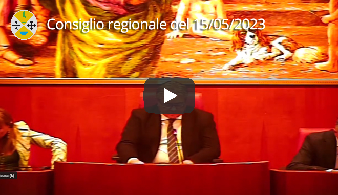 Seduta del Consiglio regionale del 15/05/2023