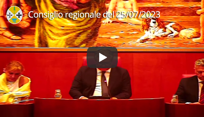 Seduta del Consiglio regionale del 25/07/2023