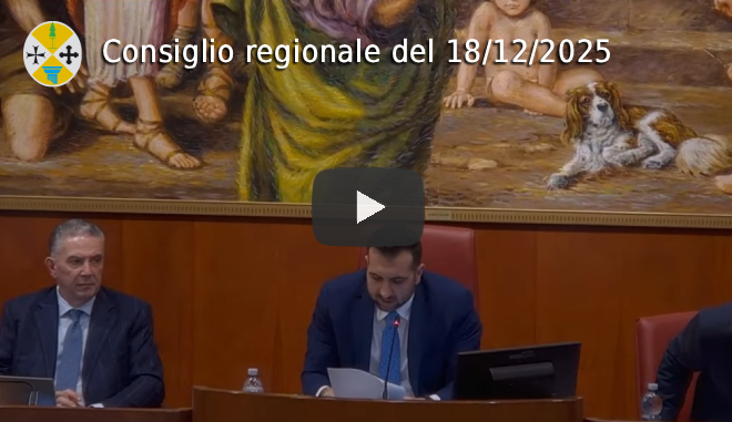 Seduta del Consiglio regionale del 18 dicembre 2025
