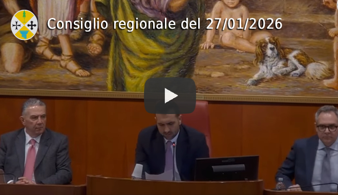 Seduta del Consiglio regionale del 27 gennaio 2026