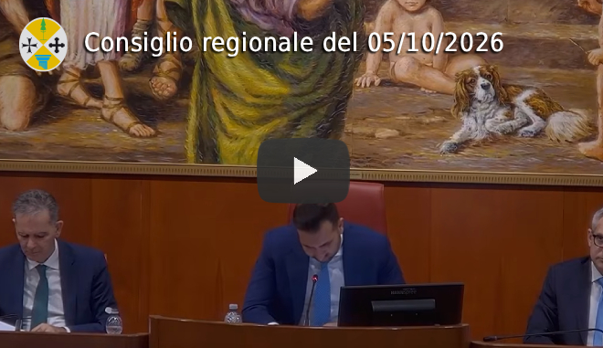 Seduta del Consiglio regionale del 5 ottobre 2026
